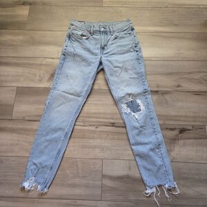 Distressed Light Blue Women's Jeans